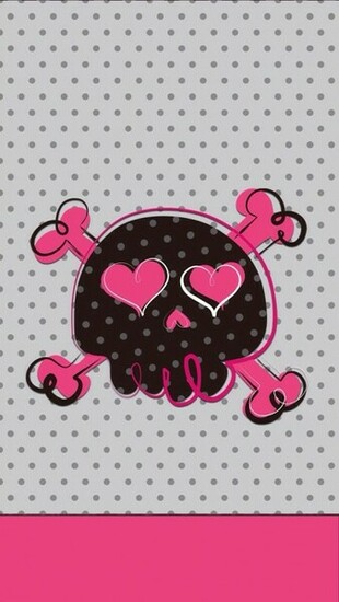 Girly Skull iPhone Wallpaper Background Cute