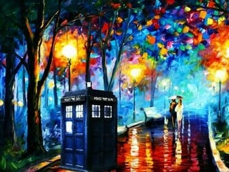 Tardis Leonid Afremov Doctor Who Wallpaper Art HD
