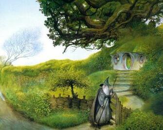 Gandalf Comes To Hobbiton Desktop Wallpaper