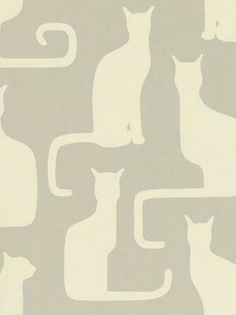 Buy Sanderson Omega Cats Wallpaper Grey Ivory Online At
