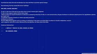 Bluescreen Of Death HD Desktop Wallpaper Widescreen