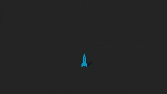 Minimalistic Blue Rocket Desktop Pc And Mac Wallpaper