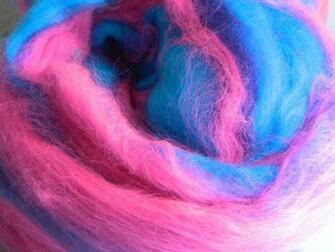 Wool Roving Custom Blend Merino Cotton Candy Colorway Version