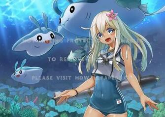 Anime Girl Mantine Water Mantyke Light Sea