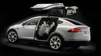 White Tesla Model X Falcon Wings 4k Wallpaper