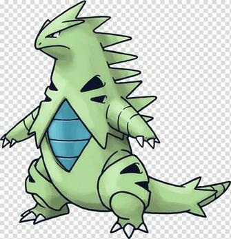 Green And Blue Pokemon Illustration Tyranitar Transparent