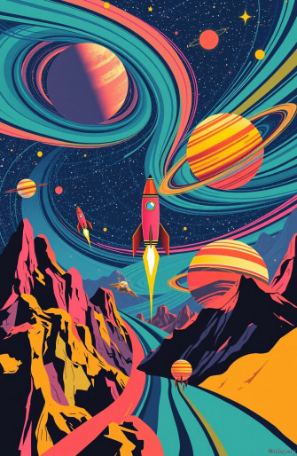 Retro Sci Fi Wallpaper
