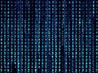 Blue Matrix Computer Wallpaper