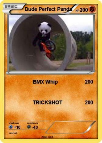 Pok Mon Dude Perfect Panda Bmx Whip My Pokemon Card