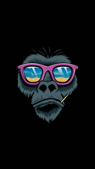 Gorilla iPhone With Pink Sunglasses Apo459olsykdr1az Wallpaper