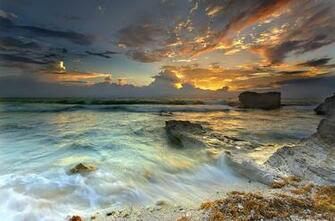 La Jolla Sandstone And Sky The Sun Rises Over