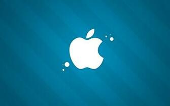 Apple Logo Desktop Wallpaper Blue Background