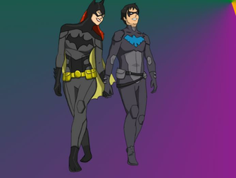Nightwing And Batgirl By Queenmeisterladymeis