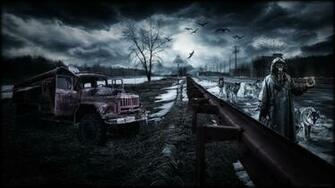 Rain Area Night Wolf Wolves Apocalyptic Dark Wallpaper Background