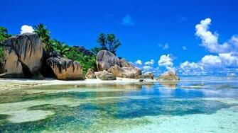 Widescreen Tropiccal Beach 1080p HD Wallpaper For Desktop Jpg