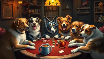 Dogs Playing Poker Wallpaper
