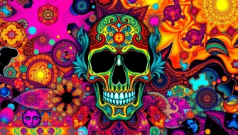 Abstract Skull Wallpaper