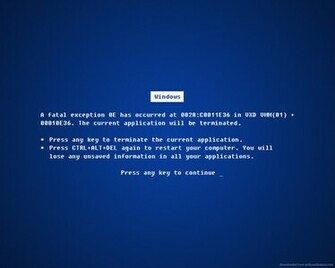 Bsod Or Blue Screen Of Death Wallpaper