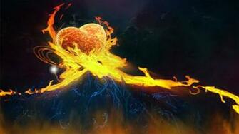 Burning Hearts Animated Wallpaper Desktopanimated
