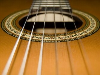 Guitar Wallpaper Classical Soundhole Inlay Nylon Strings