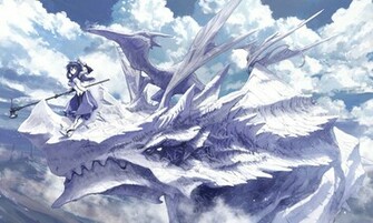Home Gallery Anime Girls Wallpaper White Dragon