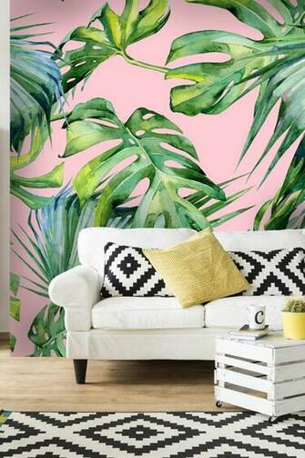 Pink Jungle Wallpaper In Interior Trends Tree