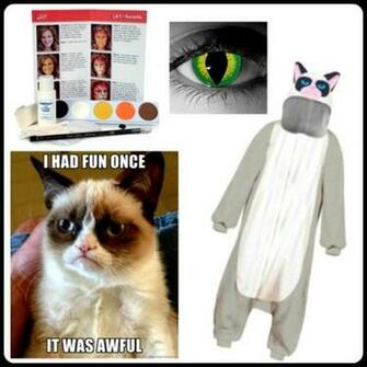 Grumpy Cat Halloween Costume And Makeup