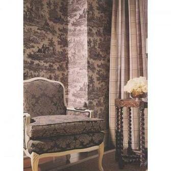 Wallpaper Toile Warwick Hunting Scenes