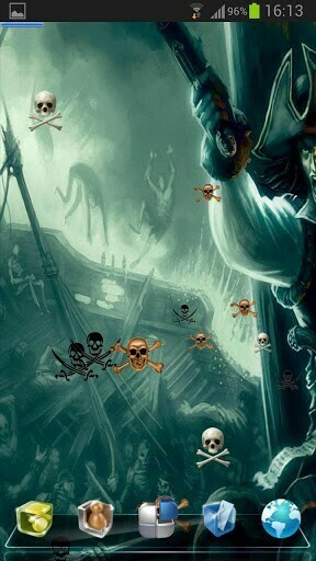 Bigger Pirate Skull Live Wallpaper For Android Screenshot