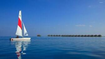 Sailing In Maldives Wallpaper Beach