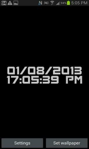Bigger Digital Clock Wallpaper For Android Screenshot