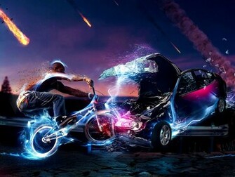 Bmx HD Wallpaper Background 3d
