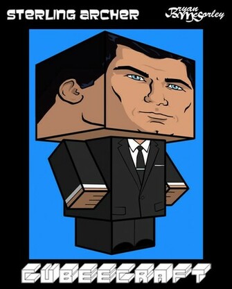 Sterling Archer Cubecraft Fan Art