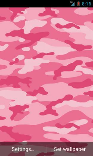 Pink Camo Live Wallpaper Screenshot