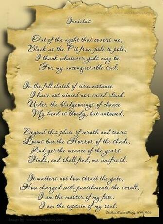 Dragons Rule On Cool Old Papers Invictus Poem Poems