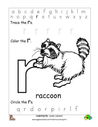 Worksheet Letter R Colouring S