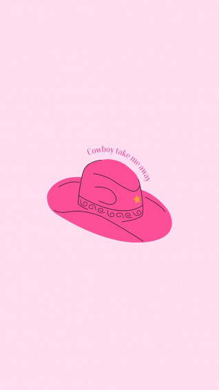 Pink Cowboy Hat Disco Cowgirl Aesthetic Wallpaper