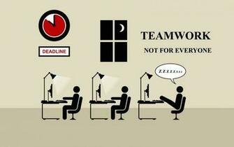 Funny Office Illustrations For Team Work Wallpaper HD Black