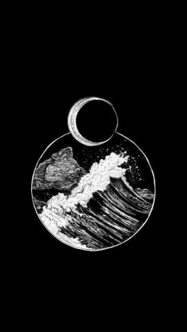 Phone Wallpaper Black Handyhintergrundbild Retro