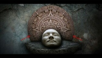 Aztec Calendar Wallpaper Background Above The
