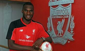 Christian Benteke Liverpool Football Ball Stock Photos