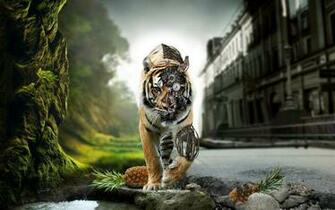 Abstract Tiger Wallpaper