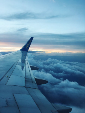 Travel By Plane Fly In The Sky Aesthetic Blue