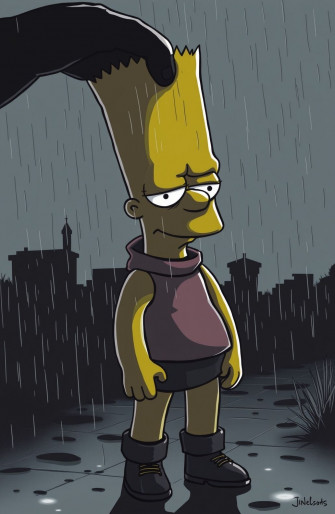 Depressed Bart Simpson Wallpaper
