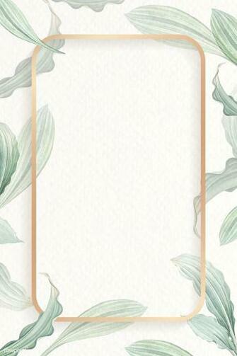 Premium Vector Of Blank Rectangle Leafy Background