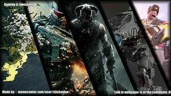 Gaming Is Awesome Desktop Wallpaper By Stickaidan Meme Center