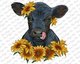 Black Angus Calf Png Sublimation Design