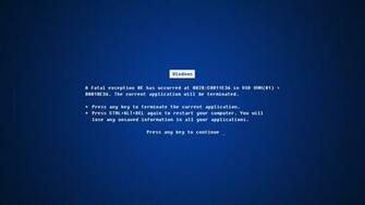 Windows Blue Screen Wallpaper Hq