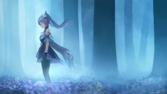 Keqing In The Flower Forest Genshin Impact Live Wallpaper