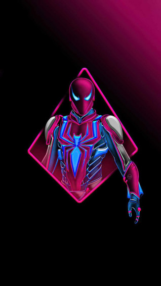 Spiderman Suit Minimal iPhone Wallpaper